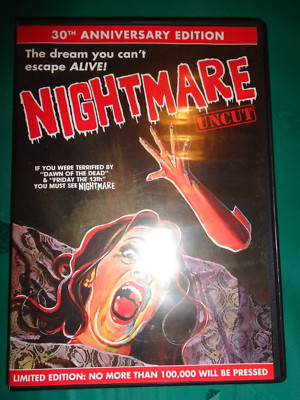 Nightmare Uncut 30th Anniversary Edition 1981 DVD 2 Disc Set Code Red