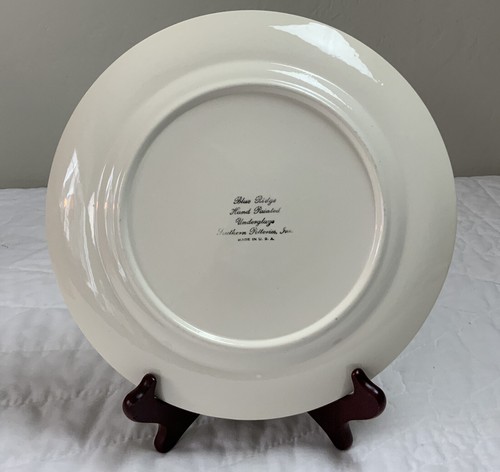 Vintage Large Dinner Plate, Flower & Leaf Design, Blue Ridge Southern Potteries - Picture 3 of 12