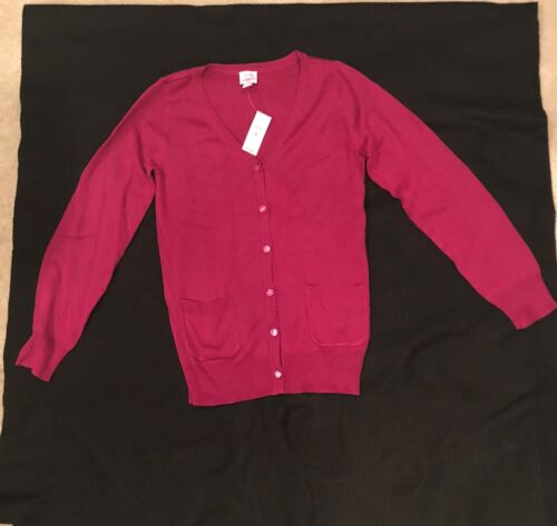 The Children's Place Girls Magenta Cardigan Sweater - Size XL (14) - New - NWT - Picture 1 of 2