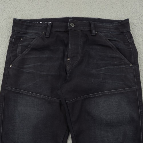 G Star Raw Jeans Mens 31 (fit 32x32) 3D Zip Knee Skinny Moto Biker Denim 5620 - Picture 5 of 16