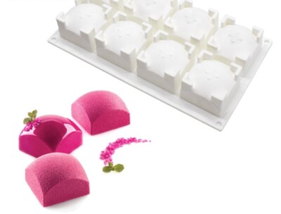 Quadratische Kissenform 8 Zellen Silikon Kuchen Eis Dessert Seife Schokoladenharz