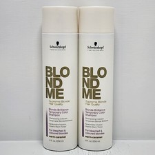 Schwarzkopf BlondMe Brilliance Temporary Color Shampoo 8 oz  Pack of 2  New