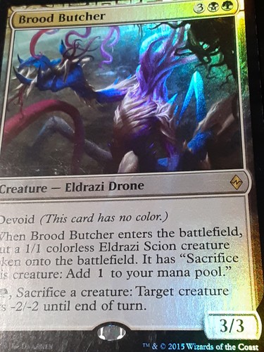 Brood Butcher FOIL , Battle for Zendikar , NM ,  MTG, FREE SHIPPING - Picture 3 of 4