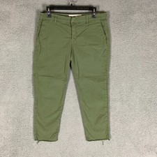 Frank  Eileen Wicklow Pants Womens 10 Sage Green Twill Italian Chino 278
