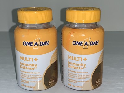 2x 36ct One A Day Complete Multi Vitamins Plus Immunity Defense BB 12/2024