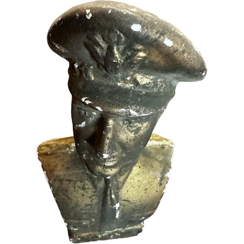Figurine buste tête craie militaire vintage craie général militaire - Seconde Guerre mondiale - RARE - Photo 3/24