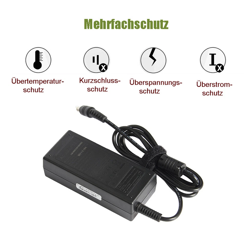 Netzteil Ladegerät f. SAMSUNG NC10 N110 NP-N110 NP-NC10 NP300E5A-A06UK N145 Plus - Bild 2 von 4