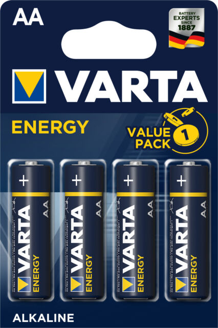 VARTA Batterie Alkaline Mignon AA LR06 1.5 Varta Energy MHD 12-2025 4er Pack