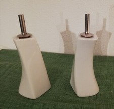 Produktbild - Essig und Öl Fläschchen Keramik, Edelstahl, Kork