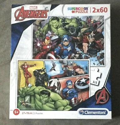 Kinderpuzzle Motiv Marvel Avengers 2 x 60 Teile Puzzles Clementoni gebraucht - Bild 1 von 4