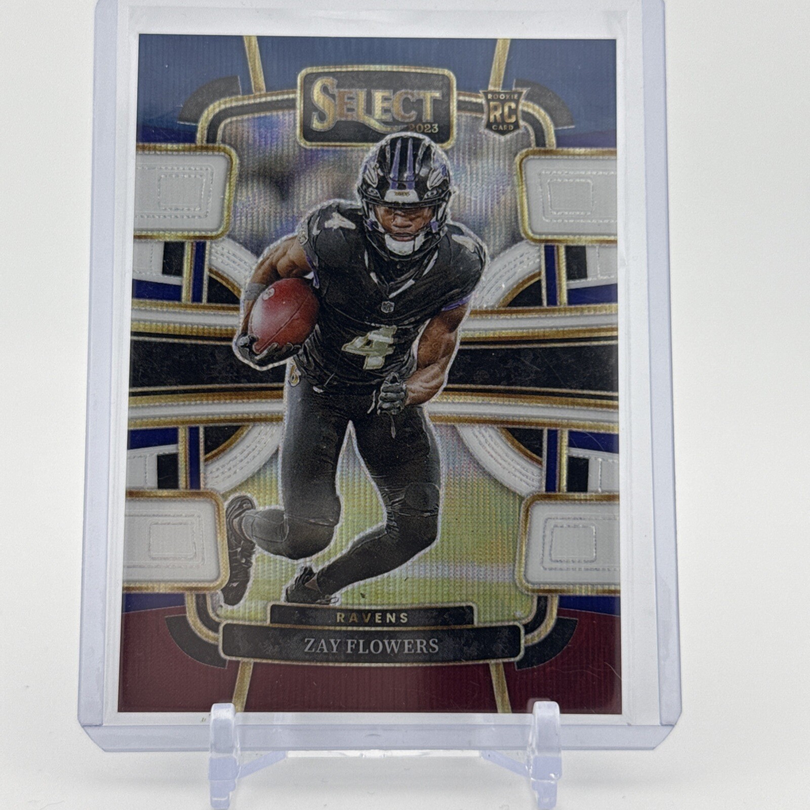 2023 Panini Select Concourse Tri-Color Prizm Zay Flowers RC No. 8 (64/259)