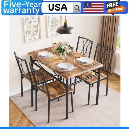 ✅5-Piece Dining Table Set for Small Space Kitchen Table Set for 4 Dining Sets