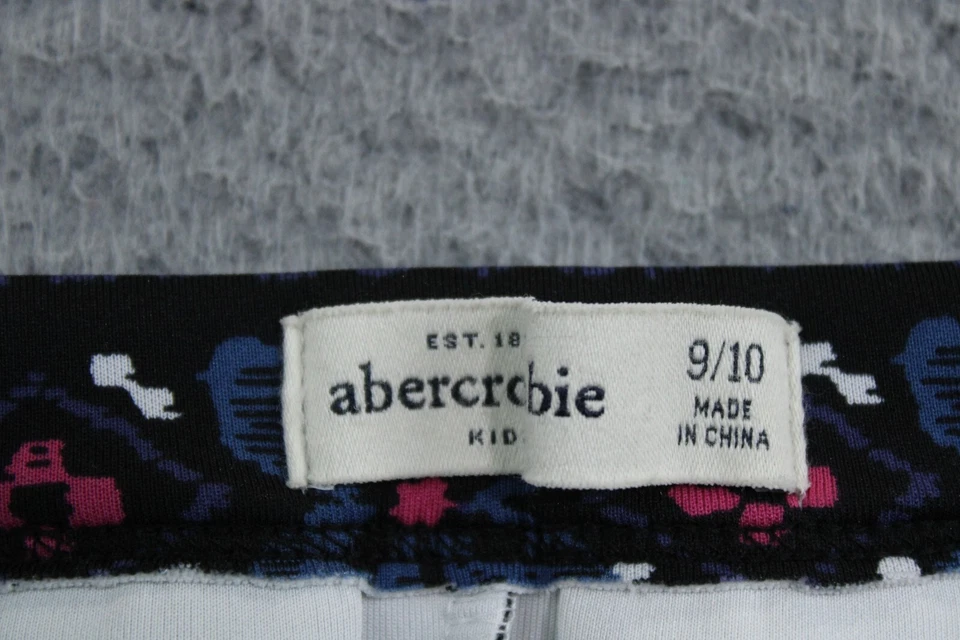 Falda Abercrombie Niños Niñas 9/10 Azul Rojo Corazones Acampanada Plisada Elastizada Foto 3 de 4