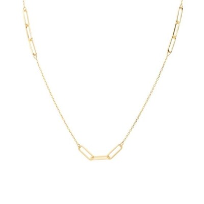 Collana Oro Giallo 9k (375/1000) Con Ciondolo A Cuore E Rubino, Donna, Ivy Gems, Catena 46 Cm, Gioiello Fine