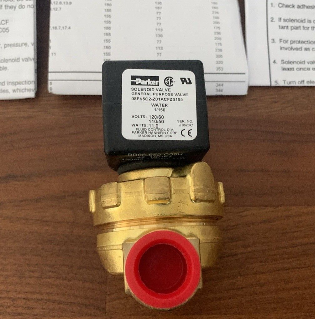 Parker Solenoid Valve 08fs5c2z01acfz0105 120v 11 Watts for sale online