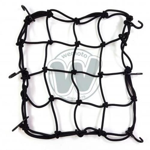 Rete 6 ganci reggi porta casco bagaglio moto motorino scooter motocicletta NERO - Foto 1 di 1