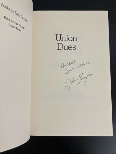 John Sayles UNION DUES Atlantic Monthly Books 1977 1st Ed Hardcover Signed - Picture 6 of 9