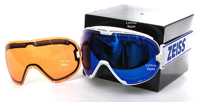 Ski Mask-Snowboard Zeiss Mod. Tele White ML Blue + Orange sonar | eBay