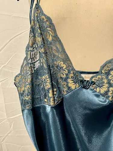 De Colección Inner Most SEARS SEDOSO Camisón Verde azulado Encaje Lencería FLORAL NUEVO - Imagen 3 de 13
