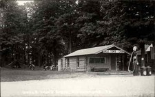 Bingham ME Uncle Tom's Cabin Gas Station Pumps Real Photo Postcard