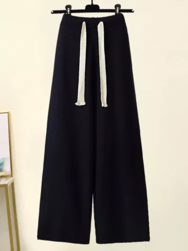 Conjunto de dos piezas de chándal para mujer suéter tops conjuntos pantalón traje tejido para mujer - Imagen 32 de 35