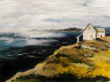 ORIGINAL SEA  Landscape  Painting  acrylic JMW art John Williams Expressionism