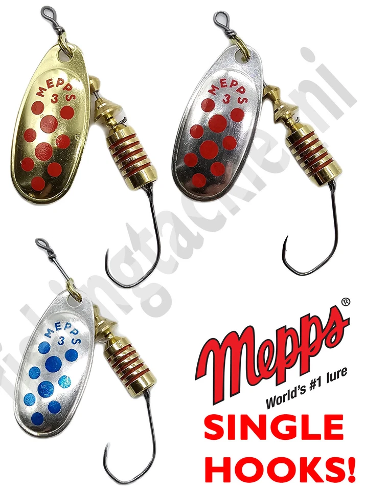 Mepps OFFIZIELLER Comet Decoree Single Hook Spinnköder Barsch Döbel Forelle