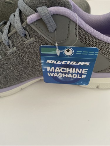 Skechers Women's Flex Appeal 4.0 Gray / Lavender Size 9 1/2 *NEW* 149307 / GYLV - Picture 7 of 9