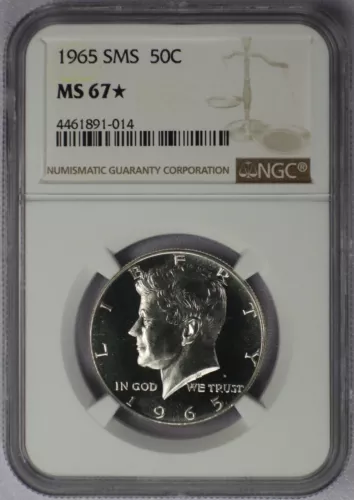1965 SMS 50c Kennedy Half Dollar - NGC MS 67 STAR