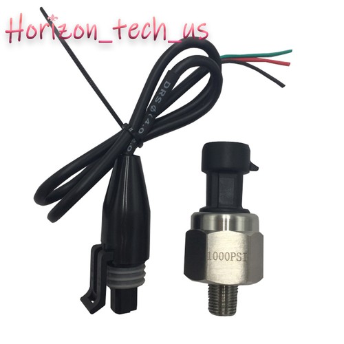 Sensor transductor de presión de acero inoxidable NPT 5V de 1/8" aceite combustible aire gas - Imagen 6 de 18