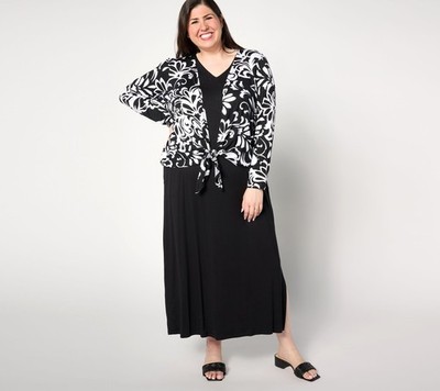 SUNNYLiFE Women's Dress Sz L Tall Better Together Shrug Set Black A634850