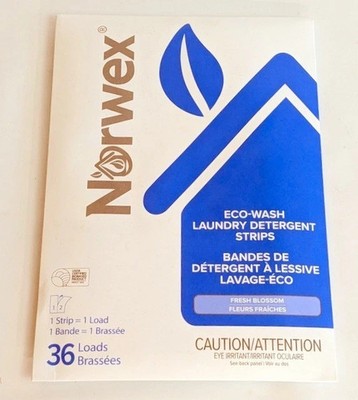 Norwex ECO-WASH Laundry Detergent Strips - 18 to 72 Loads (depending on size)