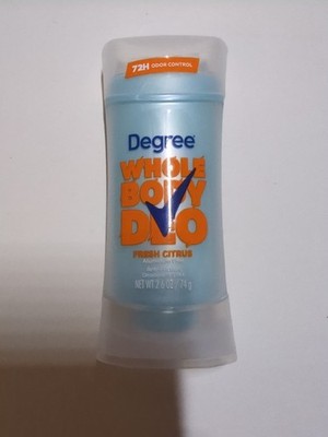 Whole Body Deodorant Stick Fresh Citrus 72H Odor Protection Aluminum Free