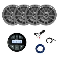 Infinity PRV90 Marine Receiver, 4x 6.5" Speakers, Wire, Antenna, USB/AUX Adapter
