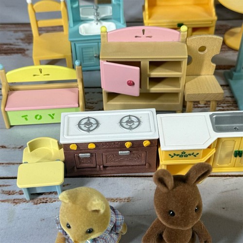 Huge Calico Critters Lot with Figures, Furniture and Accessories Kittens Bunnies - Picture 12 of 12