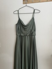 Peek & Cloppenburg Kleid Gr. S Olivgrün Seide Abschluss Konfi