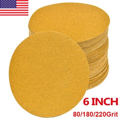 6 Inch Self Adhesive Sanding Disc Sandpaper Roll Psa Sticky Back Grit - 100 Pack