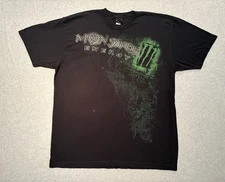 VINTAGE Monster Energy Shirt Mens 2XL Double Sided Graphic MADE IN USA Black