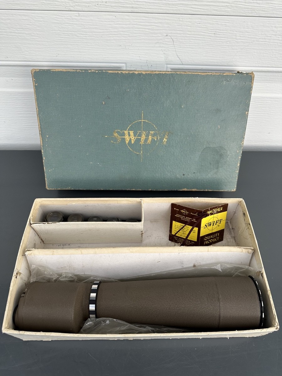 Vintage Swift Model 821 Spotting Scope with Original Box with 5