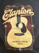 Eric Clapton 2025 Tour LG Black T-Shirt Live 25 Concert Official