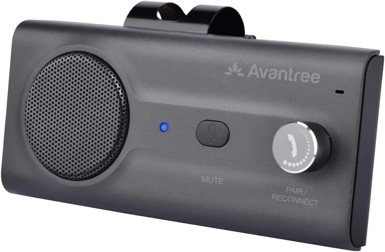 Avantree CK11 Hands Free Bluetooth 5.0 Car Kits, Quality Loud Speakerphone, Sir