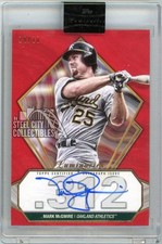 Mark McGwire 2022 Topps Luminaries Hit Kings Red Autograph Card #HK-MM 10/10