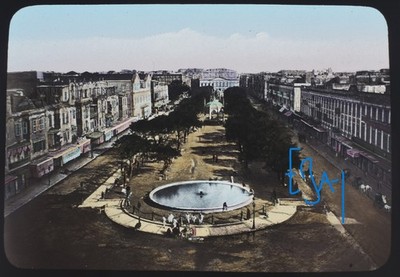 Foto ALEXANDRIA QUADRAT ALEXANDRIA ÄGYPTEN UM 1890 GETÖNT Magische Laterne Dia