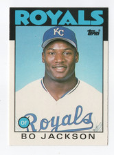 1986 Topps Traded Baseball #50T Bo Jackson RC Rookie Card NM. rookie card picture