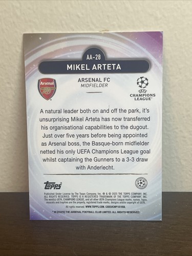 2024/25 Merlin Mikel Arteta Ageless Alchemy - Picture 2 of 2