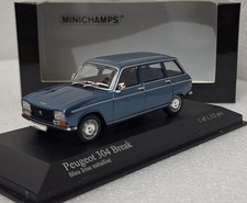Peugeot 304 Break 1972 Blue Met 1:43 Minichamps 400112710 Limited Diecast Model