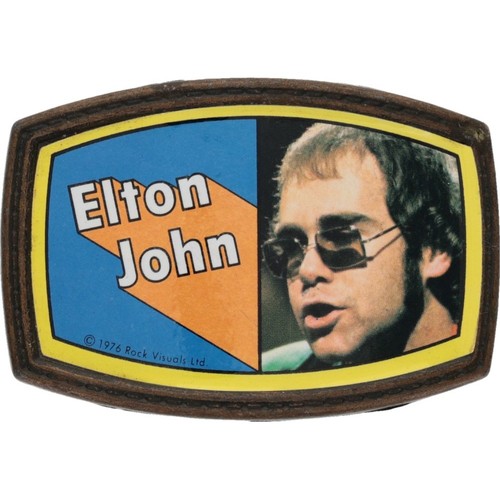 Elton John Rock Visuals Fan Music Album Rock Concert 1970s Vintage Belt Buckle
