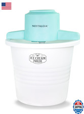 Nostalgia 4-Qt Electric Ice Cream Maker - Parlor Style, Soft Serve, Gelato, Yogu