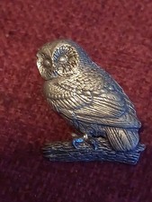 Pewter Pin Badge Owl