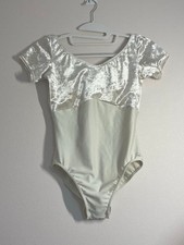 Chacott Leotard Beige Gold Short Sleeve L Ballet Dance Studio